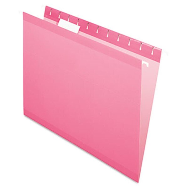 Officespace Reinforced Hanging File Folders- Kraft- Letter- Pink- 25/Box OF1651925 - main